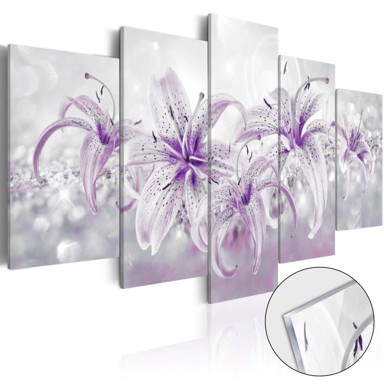 Slika na akrilnom staklu Purple Graces [Glass] 100x50